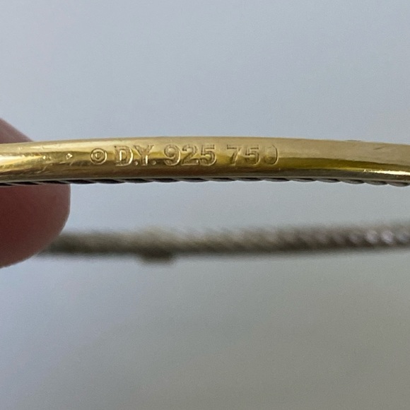 David Yurman 18k & .925 Twisted bracelet - Picture 3 of 10